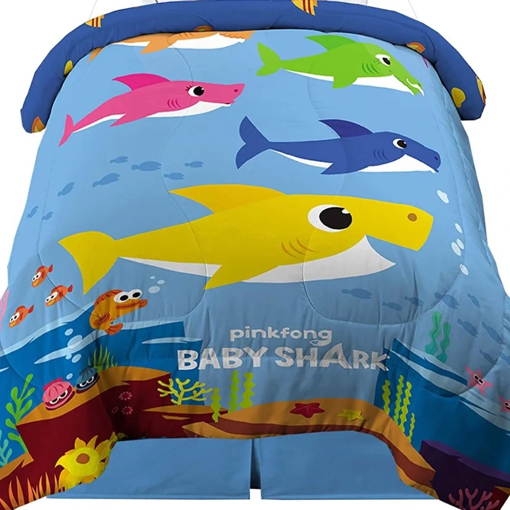 Baby Shark Kids Bedding Soft Microfiber Reversible Comforter